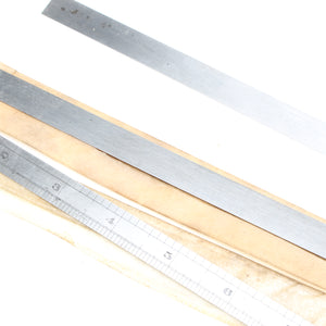 3x Old Chesterman Steel Rules - No's 312D/2, 332D/3, 441/2 - 12"