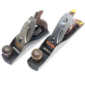Old Stanley Jack Plane No. 5 & Record Smooth Plane No. 4 1/2 (Beech)