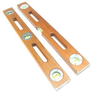 2x Vintage Wooden Levels - 24"