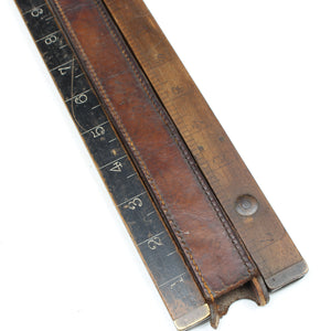2x Old John Rabone Long Wooden Folding Rules
