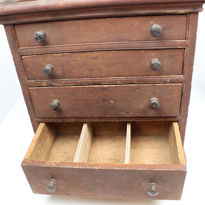 Old Rustic Small Collectors Drawers Unit - UK ONLY