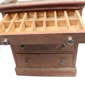 Old Rustic Small Collectors Drawers Unit - UK ONLY