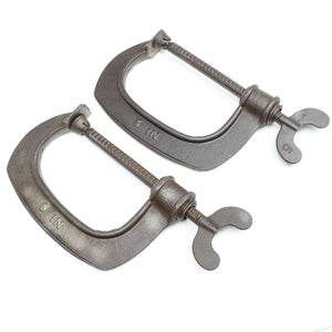 2x Old Antique Quick Release G-Clamps C.1872 - 5"