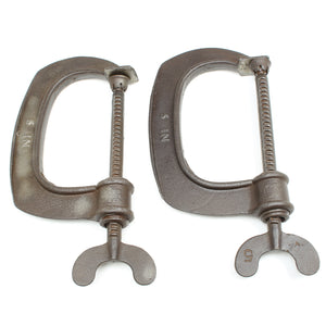 2x Old Antique Quick Release G-Clamps C.1872 - 5"