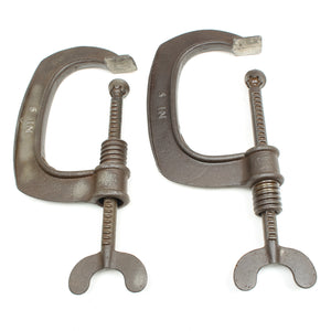 2x Old Antique Quick Release G-Clamps C.1872 - 5"
