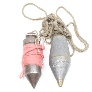 2x Old Plumb Bobs