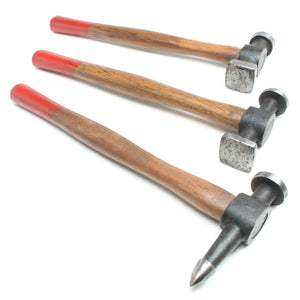 3x Old Metalwork Hammers