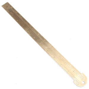 Old Brass Rule - 12" & PTS Measurements