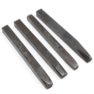 4x Old Leather Punches / Wood Punches - Flowers / Leaves
