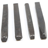 4x Old Leather Punches / Wood Punches - Flowers / Leaves