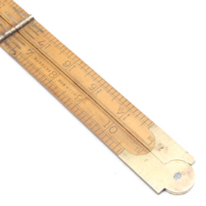 Old John Rabone Wooden Folding Rule (Boxwood)
