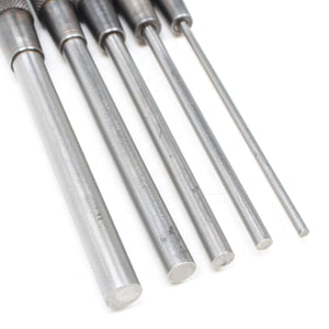 SOLD - 5x Old Starrett 8" Long Punches No. 248 (USA)
