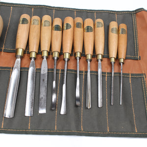 SOLD - Ashley Iles Wood Carving Tool Set + Mallet (Beech)