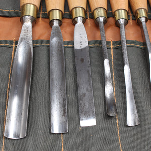 SOLD - Ashley Iles Wood Carving Tool Set + Mallet (Beech)