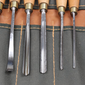 SOLD - Ashley Iles Wood Carving Tool Set + Mallet (Beech)