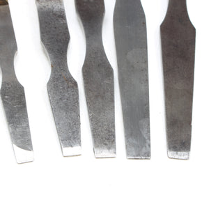 5x Old Wooden Handled Screwdrivers / Turnscrews (Beech)