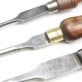 3x Old Robert Sorby (Sheffield) Screwdrivers (Beech, Boxwood)