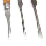 3x Old I Sorby (Sheffield) Screwdrivers (Beech, Boxwood)
