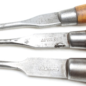 3x Old I Sorby (Sheffield) Screwdrivers (Beech, Boxwood)