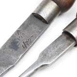 4x Old Wooden Handled Screwdrivers / Turnscrews (Beech)