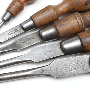 5x Old British / Sheffield Screwdrivers (Beech)