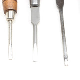 6x Old Small Wooden Handled Screwdrivers (Beech)