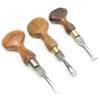 3x Old Wooden Handled Small Screwdrivers (Beech)