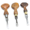 3x Old Wooden Handled Small Screwdrivers (Beech)
