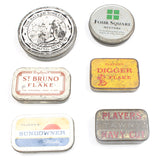 6x Old Small Tobacco Tins