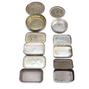 6x Old Small Tobacco Tins