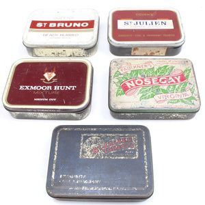 5x Old Tobacco Tins