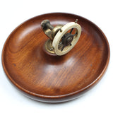 Old Ships Wheel Nutcracker Wooden Bowl - 9 1/2"