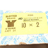 Box Of Nettlefolds CSK Brass Screws – 2” x 10