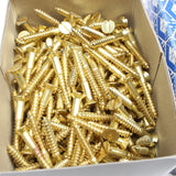 Box Of Nettlefolds CSK Brass Screws – 1 1/2” x 10