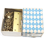 50x Nettlefolds CSK Brass Screws – 1 1/4” x 12 & 3x Washered 4" Butt Hinges