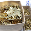 Box of Fancy Hinges 1 5/8" & Nettlefolds Brass CSK Screws 1/2" x 3