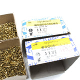 Box of Fancy Hinges 1 5/8" & Nettlefolds Brass CSK Screws 1/2" x 3