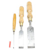 3x Old Woodwork Chisels - 1/8", 1", 1 1/2" (Ash)