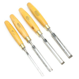 4x Old Marples Firmer Gouges - 1/4" - 5/8" (Boxwood)