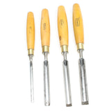 4x Old Marples Firmer Gouges - 1/4" - 5/8" (Boxwood)