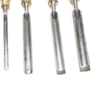 4x Old Marples Firmer Gouges - 1/4" - 5/8" (Boxwood)