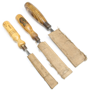 3x Old Sorby & Ward Gouges (Ash)