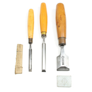 3x Old Marples Bevel Edge Chisels (Boxwood)