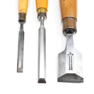 3x Old Marples Bevel Edge Chisels (Boxwood)