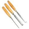 3x Old I Sorby Firmer Gouges (Boxwood)