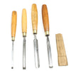 4x Old Marples Firmer Gouges & Chisel (Boxwood)