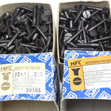 2x Boxes Of HFC Countersunk Black Brass Screws – 1 1/4” x 12