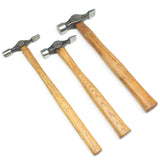 3x Old Stanley Cross-Pein Hammers - 3 1/2oz, 6oz, 10oz (Hickory)