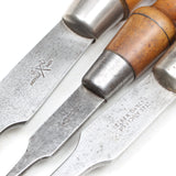 3x Old Large Named Sheffield Wooden Handled Screwdrivers (Boxwood)