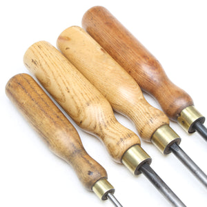 4x Old Wooden Handled Screwdrivers (Ash)
